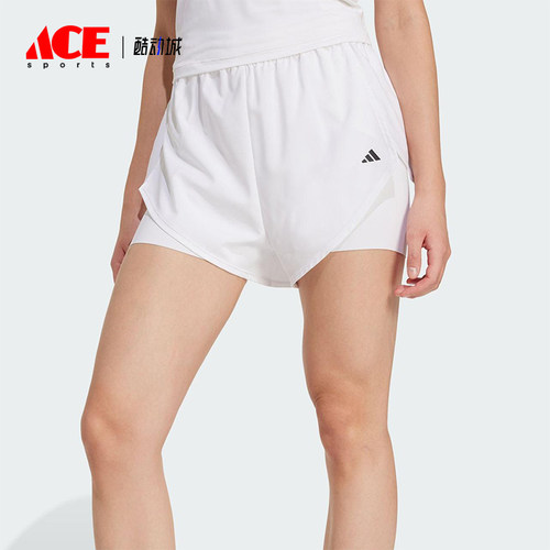 Adidas/阿迪达斯正品2025夏季款女士高腰经典运动训练短裤KB3141