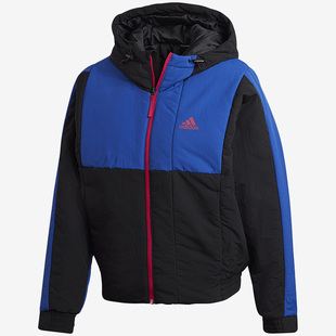 阿迪达斯正品 休闲耐磨拼色户外棉服 当季 女时尚 FT2555 新品 Adidas