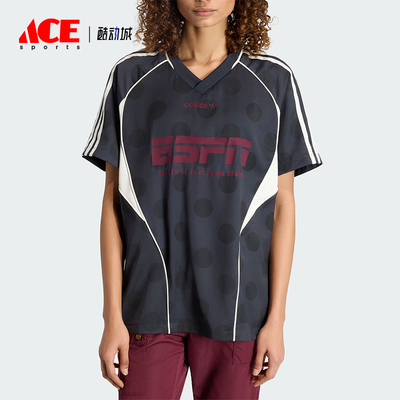 Adidas/阿迪达斯正品三叶草女士透气街头风波点运动短袖T恤KV1189