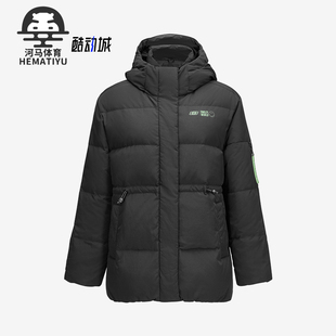 Skechers/斯凯奇冬季新款女士连帽运动梭织中款羽绒服