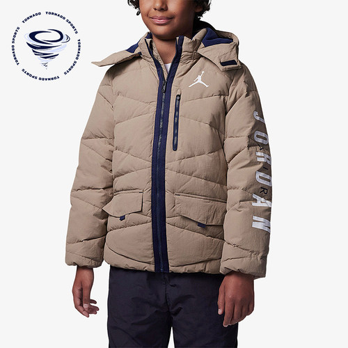 Nike/耐克正品JORDAN大童休闲连帽保暖加厚羽绒服FB1671-247