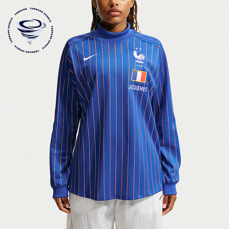 Nike/耐克正品男士宽松透气套头条纹吸汗长袖T恤IQ7570-480