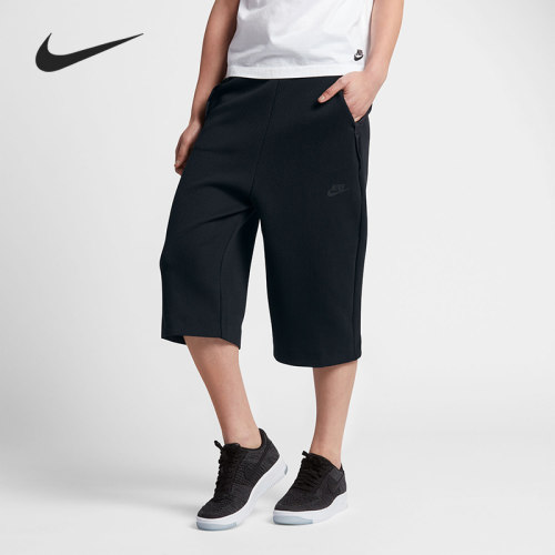Nike/耐克正品 TECH FLEECE 女子舒适透气阔腿7分裤短裤  832649