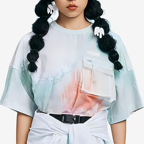 Puma/彪马正品夏季款女士宽松时尚透气针织印花短袖534819-99