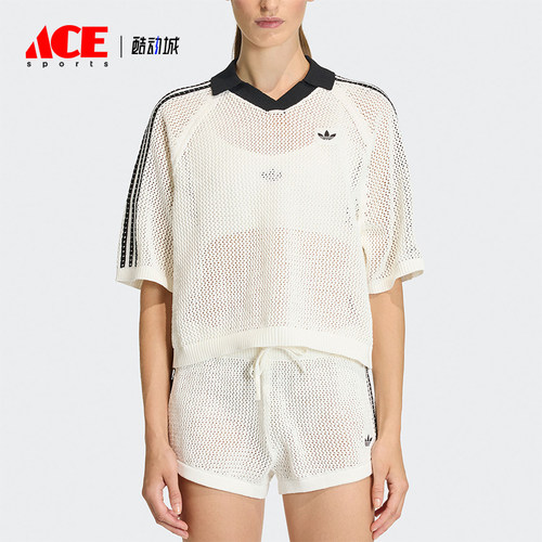 Adidas/阿迪达斯正品三叶草女子运动针织经典半袖POLO衫KC6490