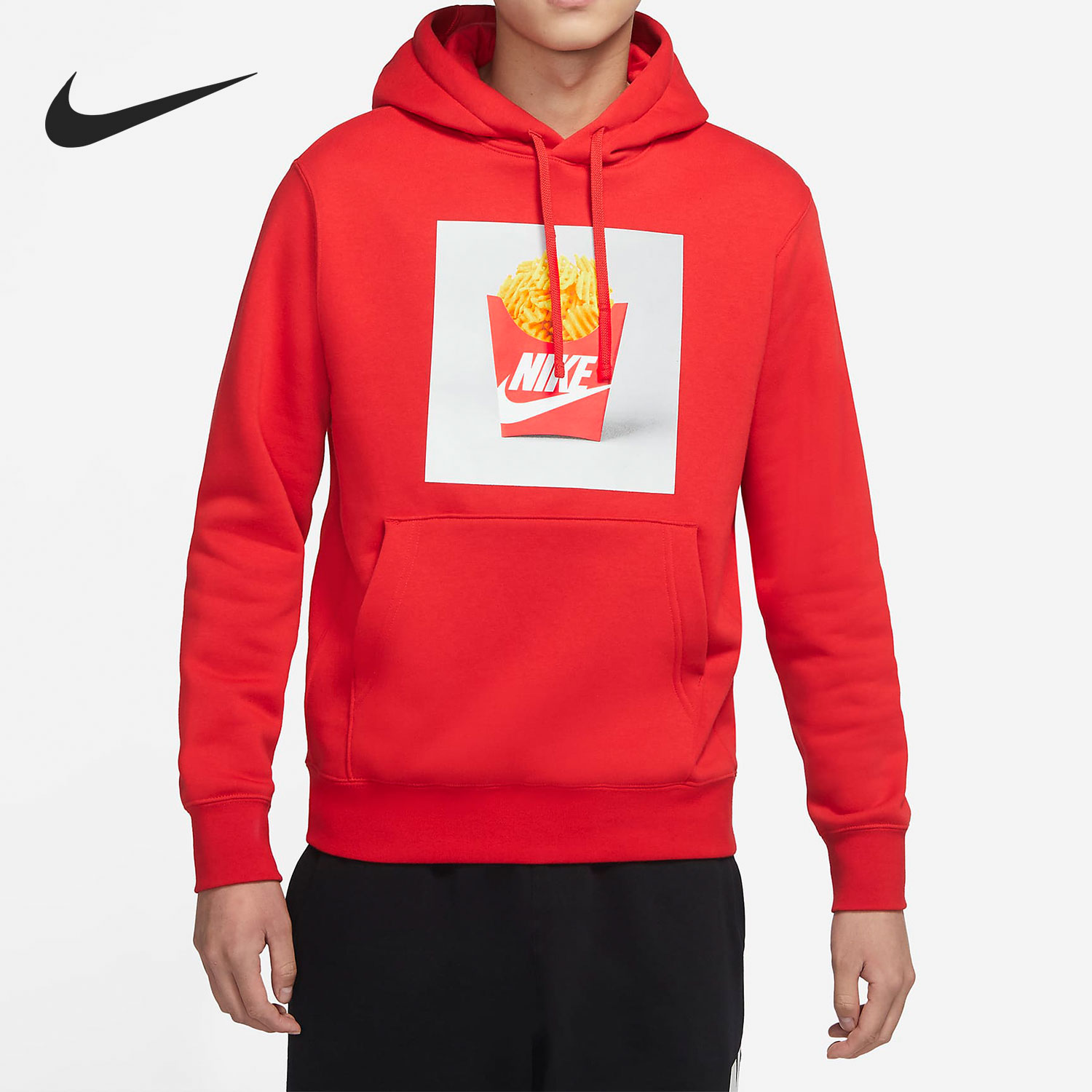 Nike/耐克官方正品2021新款男子运动宽松连帽印花卫衣DM2275-657