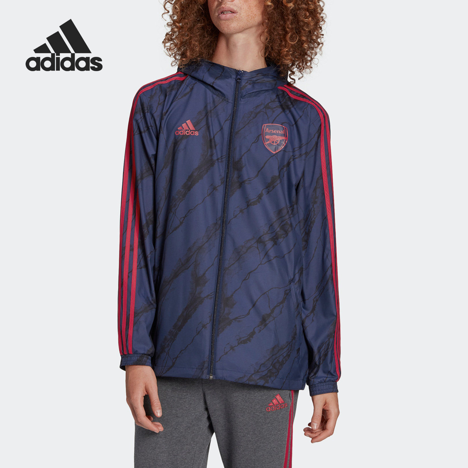 Adidas/阿迪达斯正品运动阿森纳足球男子连帽夹克外套FQ6932,运动服/休闲服装,运动茄克/外套,淘宝优惠券,粉丝福利购,淘宝优惠卷