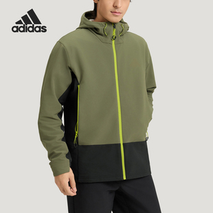 Adidas/阿迪达斯正品2026男士梭织户外保暖运动拒水外套KQ5550