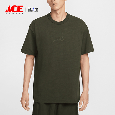 Nike/耐克正品2025秋季款男士套头休闲透气刺绣短袖HQ9239-355