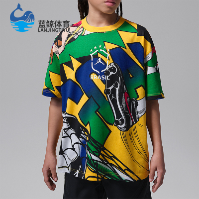Nike/耐克正品夏季大童复古时尚印花运动经典短袖T恤IW7909-741