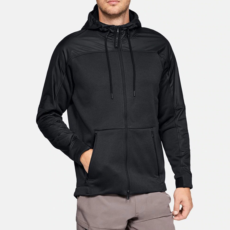 UA/安德玛正品运动男士针织连帽拉链宽松时尚夹克外套1320710-001