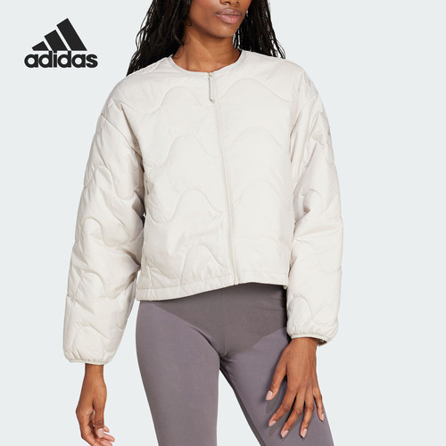 Adidas/阿迪达斯正品秋冬新款女士简约户外短款棉服JD1099