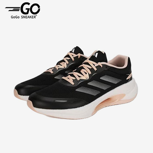 Adidas/阿迪达斯正品VELOSTAR新款女黑粉色经典低帮跑步鞋KH5344