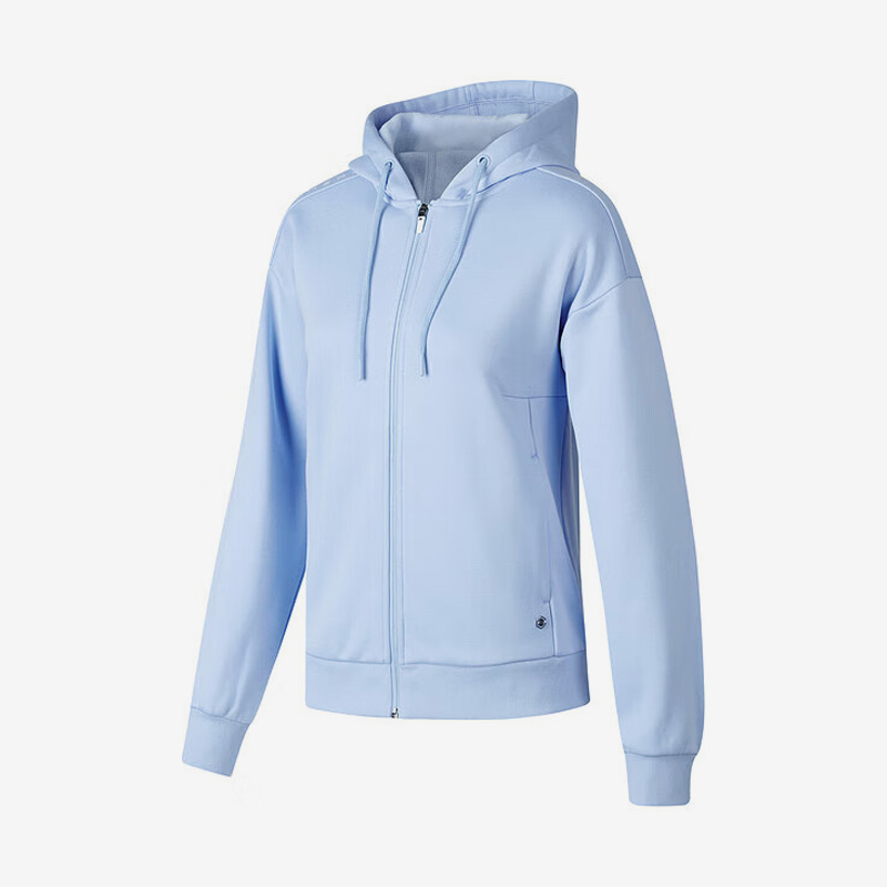 Skechers/斯凯奇正品新款女子针织保暖锁温休闲运动连帽外套