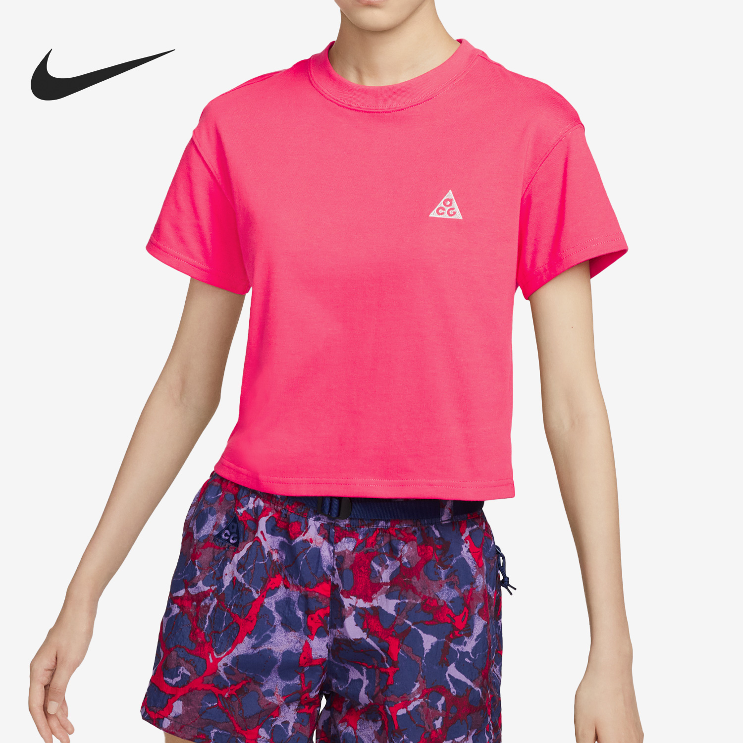 Nike/耐克官方正品新款女子运动时尚休闲简约短款T恤FD2717-850