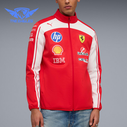 Puma/彪马正品男女同款软壳保暖拉链徽标赛车服外套713818-01