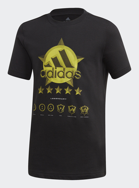Adidas/阿迪达斯正品当季新款大童圆领舒适运动短袖T恤FM4474