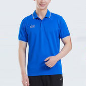 APLQ173 T恤POLO年夏新款 李宁团购系列男女同款 翻领纯色透气短袖