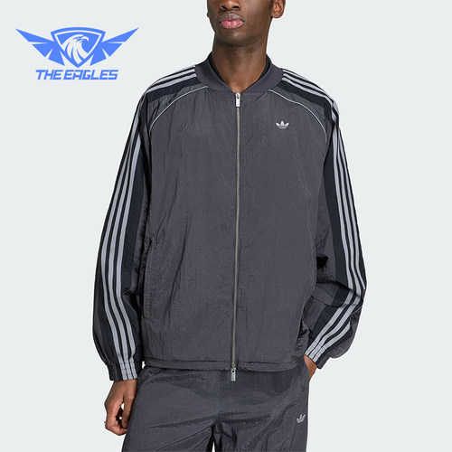 Adidas/阿迪达斯正品三叶草男士运动通勤休闲宽松拉链外套KX4831