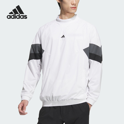 Adidas/阿迪达斯正品2024新款男士高尔夫梭织运动套头衫M7224
