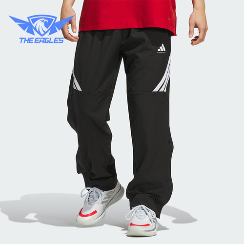 Adidas/阿迪达斯正品舒适春季款男士直筒梭织篮球长裤JN1118