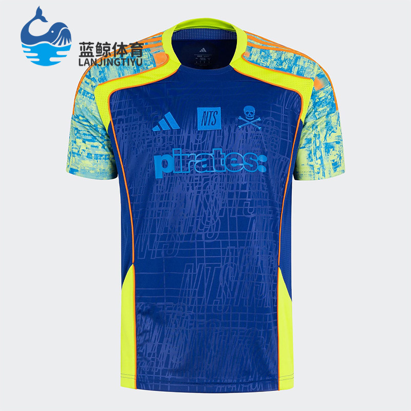 Adidas/阿迪达斯正品2025夏季款男士经典时尚拼接足球T恤JL8073