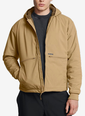 UA/安德玛正品新款男士梭织加绒宽松简约连帽夹克外套1387568-263