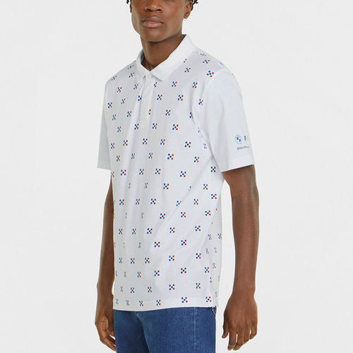 Puma/彪马正品运动男士翻领时尚印花经典短袖POLO衫533376-02