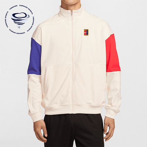 Nike/耐克正品Court Heritage男士薄绒经典网球外套FZ6926-110