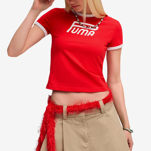 Puma/彪马官方正品ARCHIVE Graph女士短款透气针织短袖634053-11