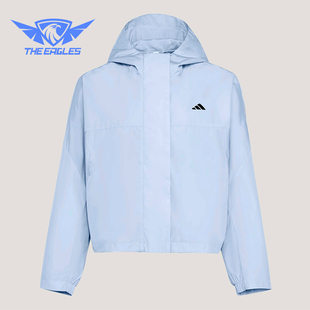 Adidas/阿迪达斯正品梭织运动休闲女士连帽经典夹克外套KV5969