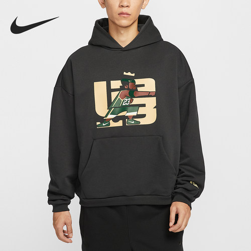 Nike/耐克正品2025冬季款男士连帽套头印花卫衣IH8820-045