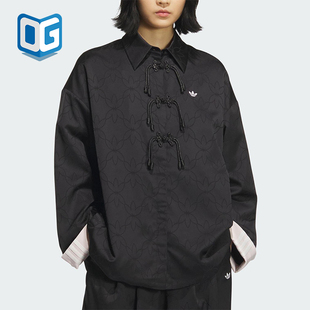 Adidas/阿迪达斯正品2025 三叶草女士新中式透气经典外套KB6407