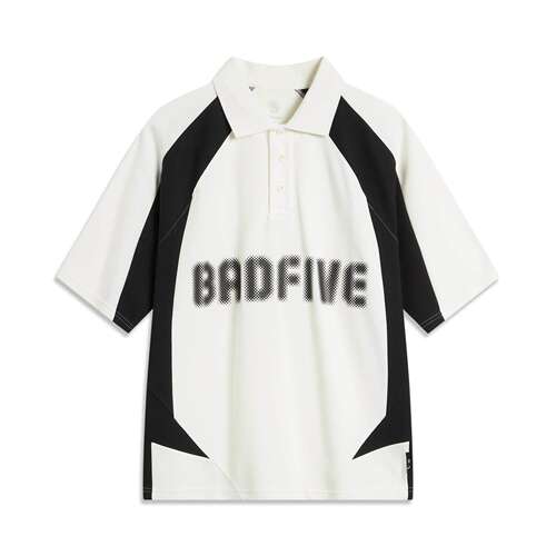 李宁正品反伍BADFIVE男子撞色字母印花休闲宽松短袖POLO衫APLU115