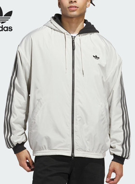 Adidas/阿迪达斯官方正品三叶草男女休闲条纹双面穿外套JX5440