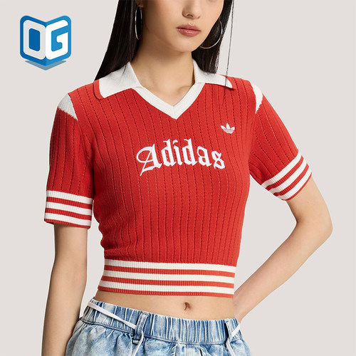 Adidas/阿迪达斯正品三叶草女士修身经典时尚针织POLO衫KT3048