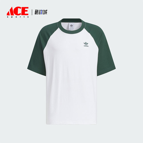 阿迪达斯男士简约复古短袖T恤