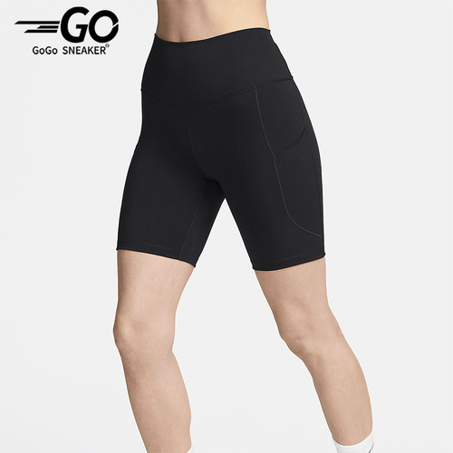 Nike/耐克正品夏季One女士运动户外高腰修身休闲短裤FZ6758-010