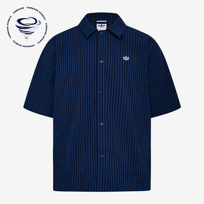 Adidas/阿迪达斯正品三叶草男士透气竖条纹运动POLO衫KW8265