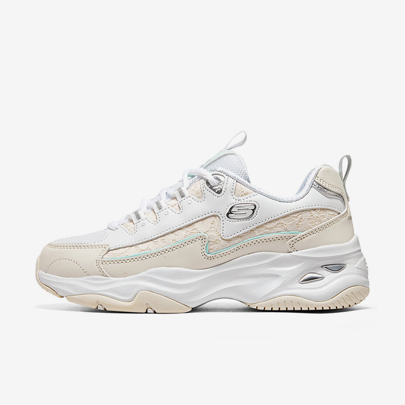 Skechers/斯凯奇正品时尚女士拼接厚底回弹老爹鞋系带休闲鞋,运动鞋new,运动休闲鞋,淘宝优惠券,粉丝福利购,淘宝优惠卷