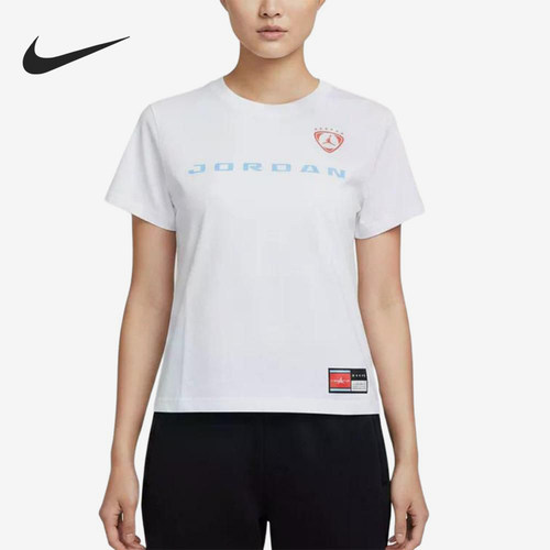 Nike/耐克正品Jordan女士圆领简约凉爽运动短袖T恤IR8804-100