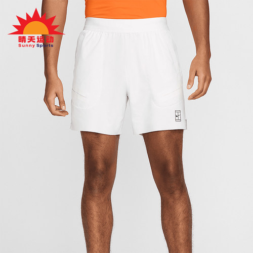 Nike/耐克正品2025男士训练印花透气运动耐穿网球短裤FZ6913-100