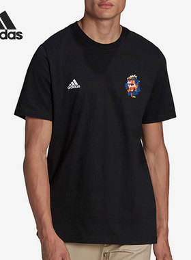 Adidas/阿迪达斯正品年夏新款足球男子休闲运动短袖T恤HA0939