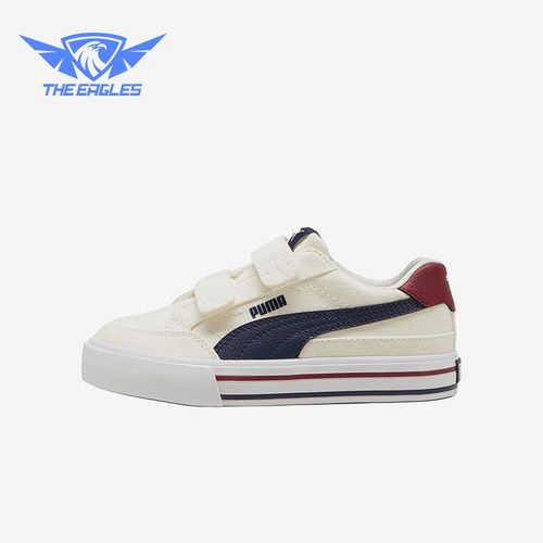 Puma/彪马正品夏季小童低帮魔术贴抓地耐穿休闲帆布鞋396560-01