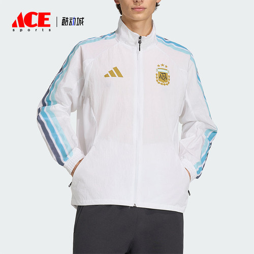 Adidas/阿迪达斯正品阿根廷队男士足球经典休闲文化外套JZ6285