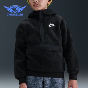 010 2025大童透气半拉链抓绒保暖休闲卫衣HV0383 Nike 耐克正品