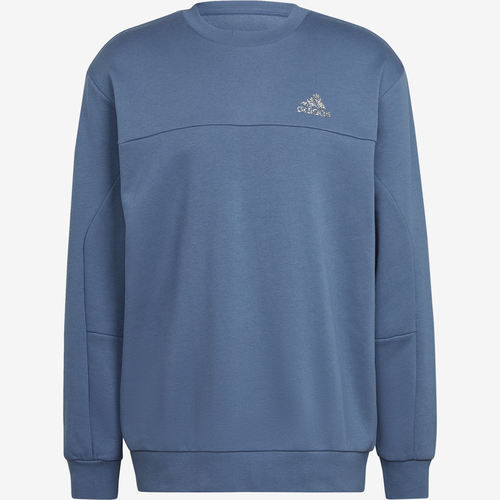 Adidas阿迪达斯正品男款品牌Logo图案圆领套头长袖T恤HM7893