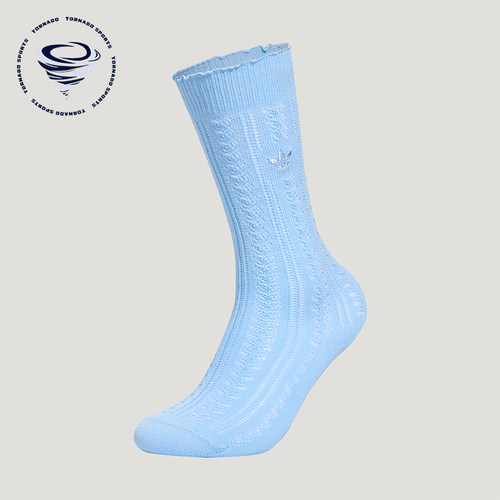 Adidas/阿迪达斯正品三叶草女士日常针织高筒袜一双装KX0548