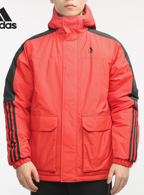 Adidas/阿迪达斯正品当季新款运动服时尚本命年红色棉服 GN7382