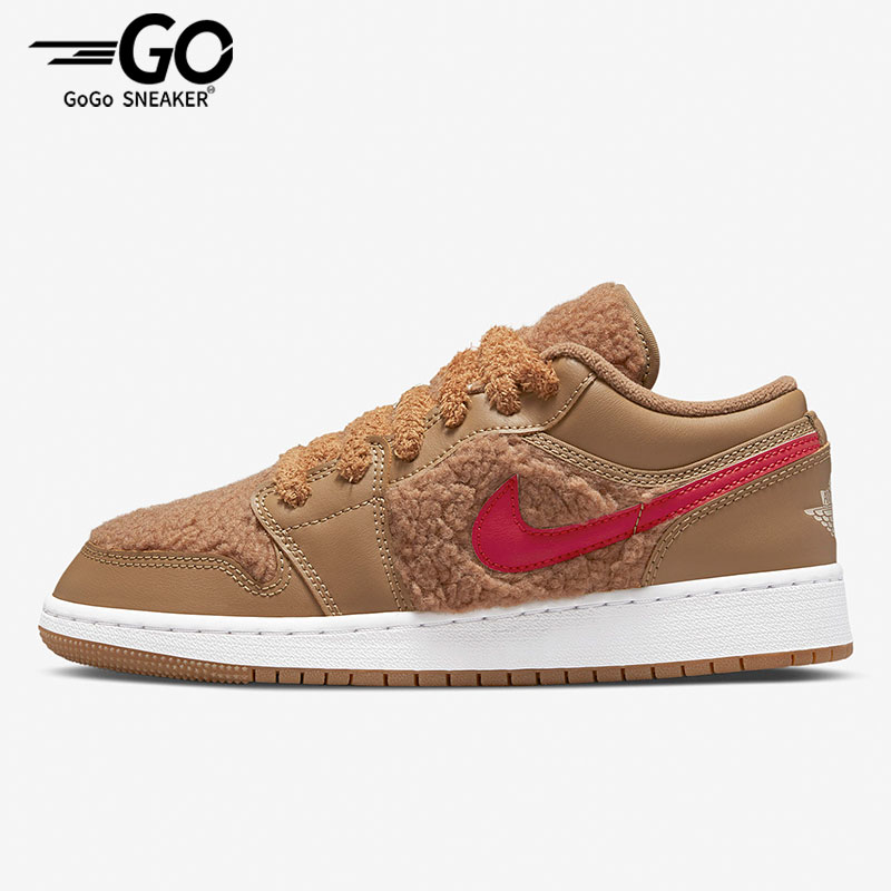Nike/耐克正品Jordan1 Low AJ1女子GS大童鸳鸯轻便板鞋DO2233-264
